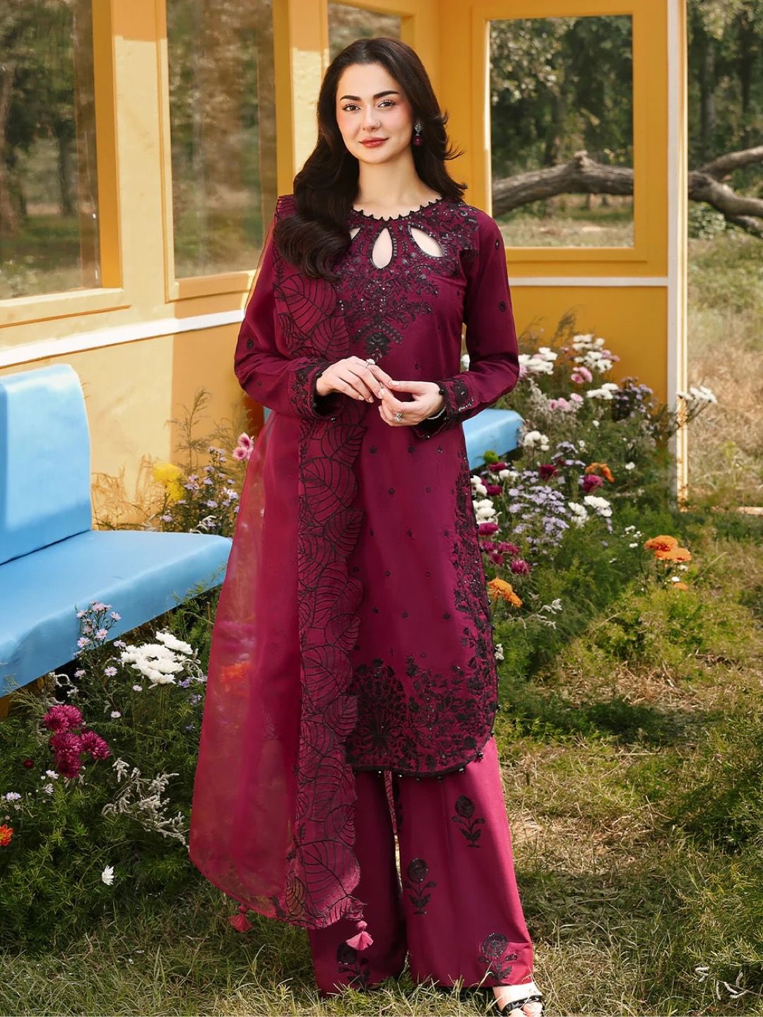 Lekha Ladlo 041 Pure Satin Rayon With Embroidery Work Pakistani Readymade