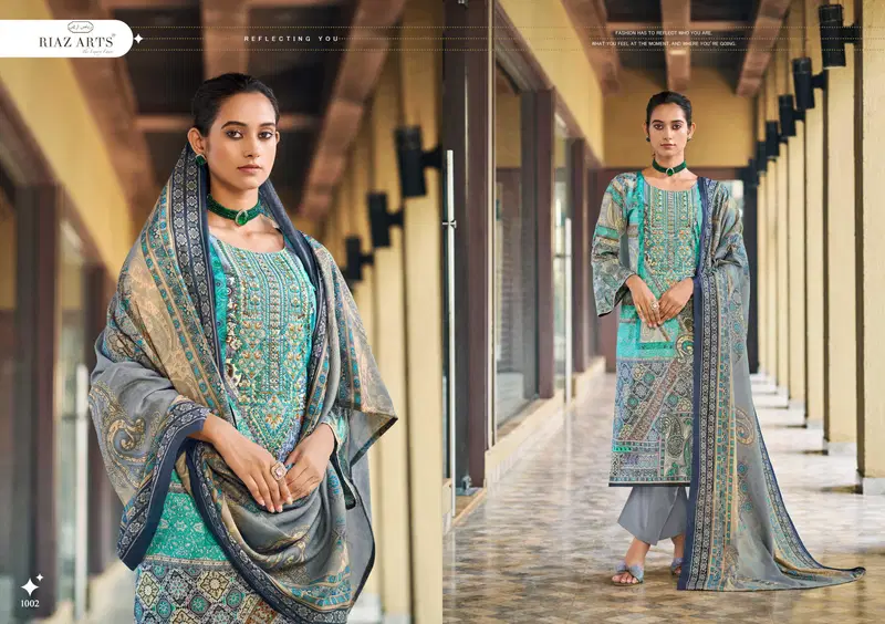Riaz Arts Musafir Vol 34 Cotton Cambric Lawn Printed Dress Material