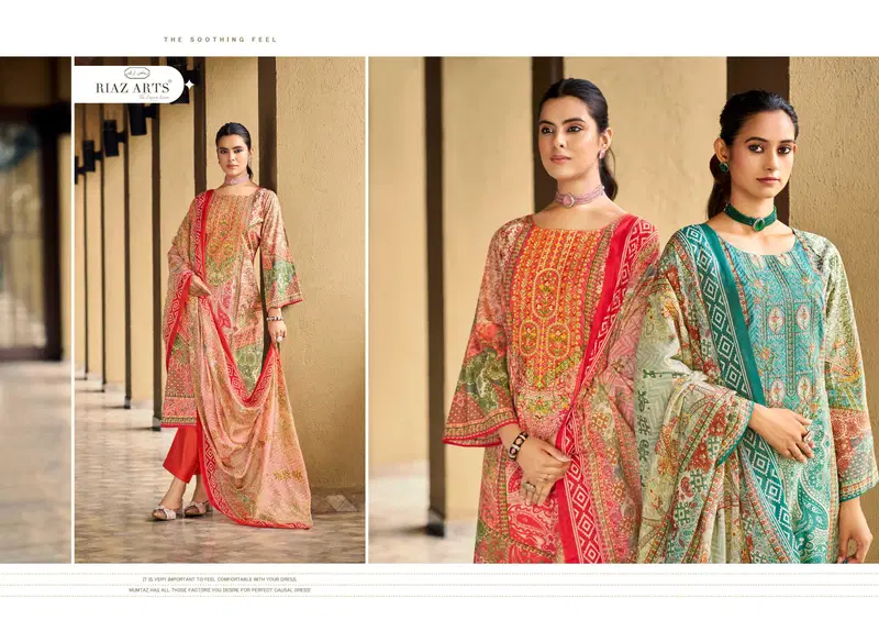 Riaz Arts Musafir Vol 34 Cotton Cambric Lawn Printed Dress Material