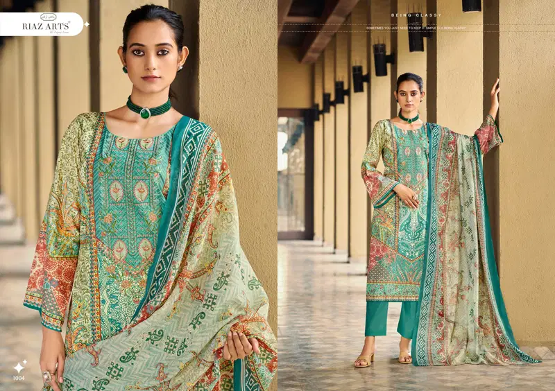 Riaz Arts Musafir Vol 34 Cotton Cambric Lawn Printed Dress Material