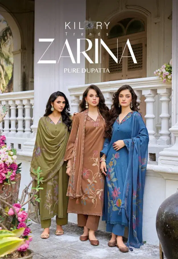 Kilory Zarina Pure Dupatta Dobby Lawn Printed Salwar Kameez Collection
