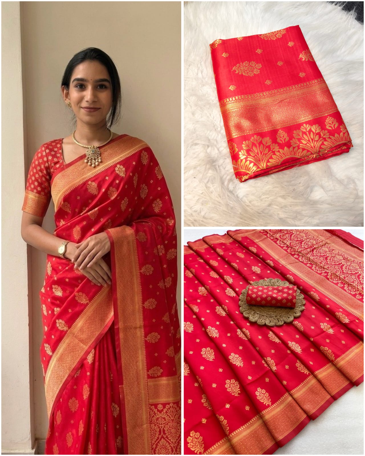 Aab Tyohar Beautiful Art Silk Jacquard Border Saree