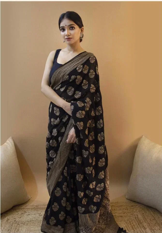 Soft Silk 1082 Lichi Silk Jacquard Work Saree Collection