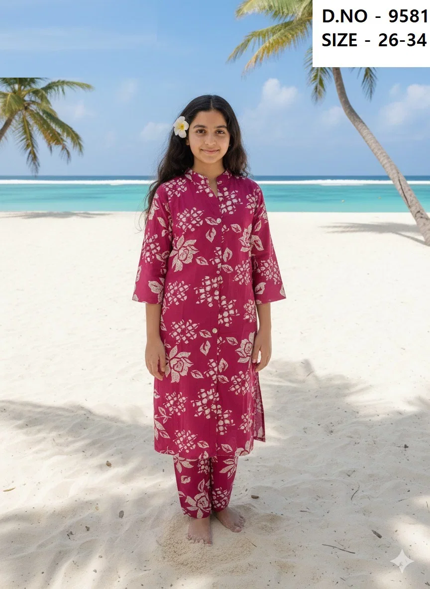 Summer 9580 To 9581 Rayon Kids Wear Co Ord Set Collection