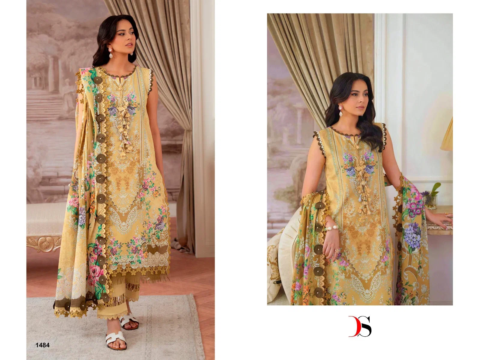Deepsy Jade Jal Insert Nx Cotton Dupatta Cotton Pakistani Salwar Kameez