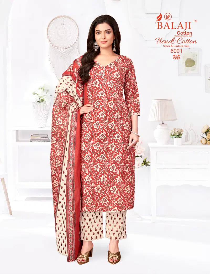 Balaji Trends Cotton Vol 6 Cotton Printed Dress Material Collection