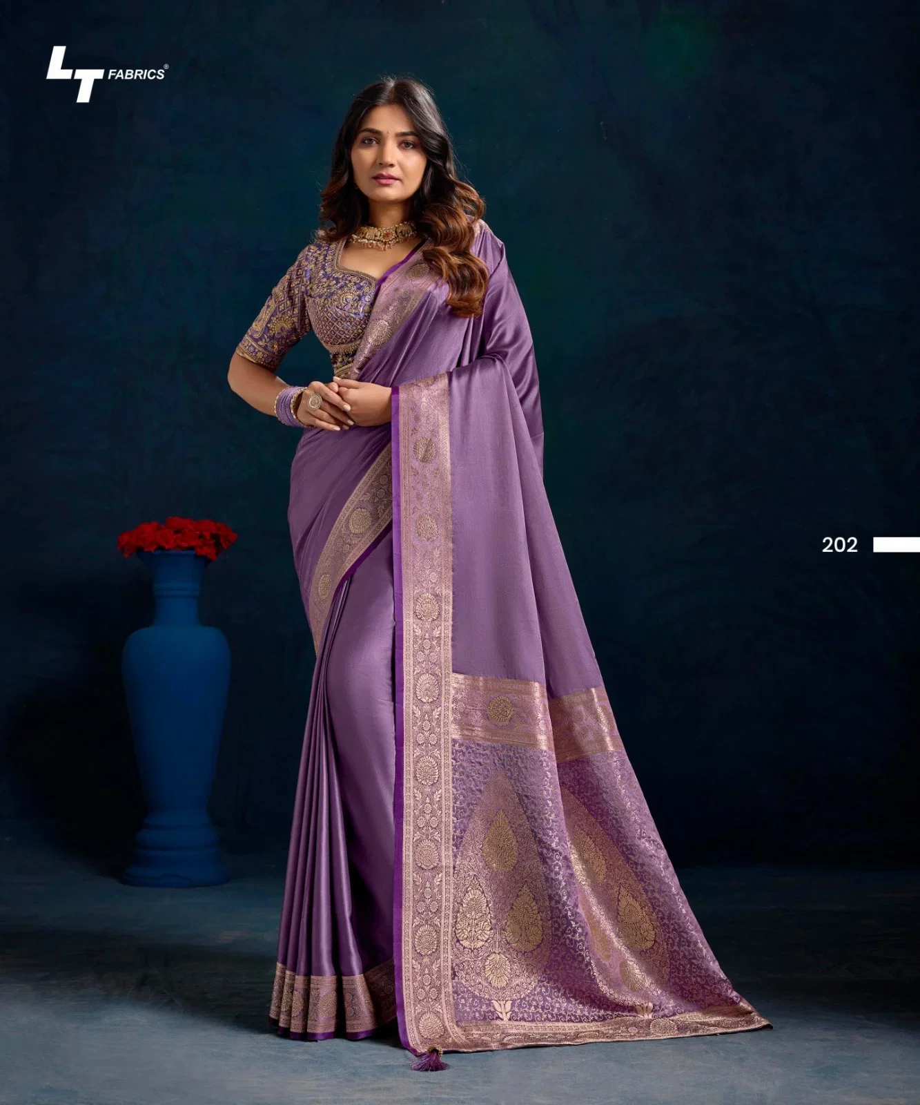 Lt Mango Vol 2 Top Dyed Weaving With Embroidered Saree Collection