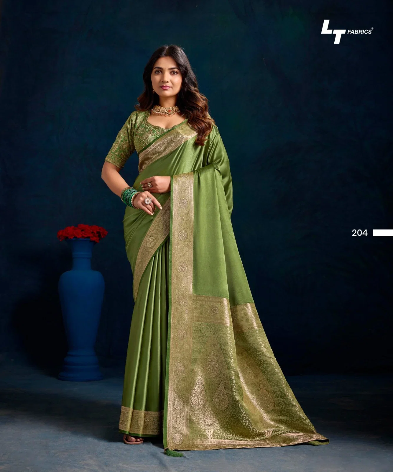 Lt Mango Vol 2 Top Dyed Weaving With Embroidered Saree Collection