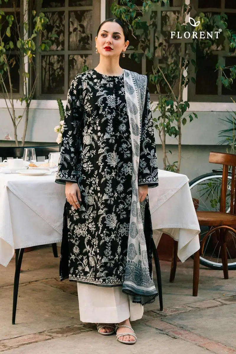 Florent 1067 A And B Rayon Cotton With Embroidered Salwar Kameez