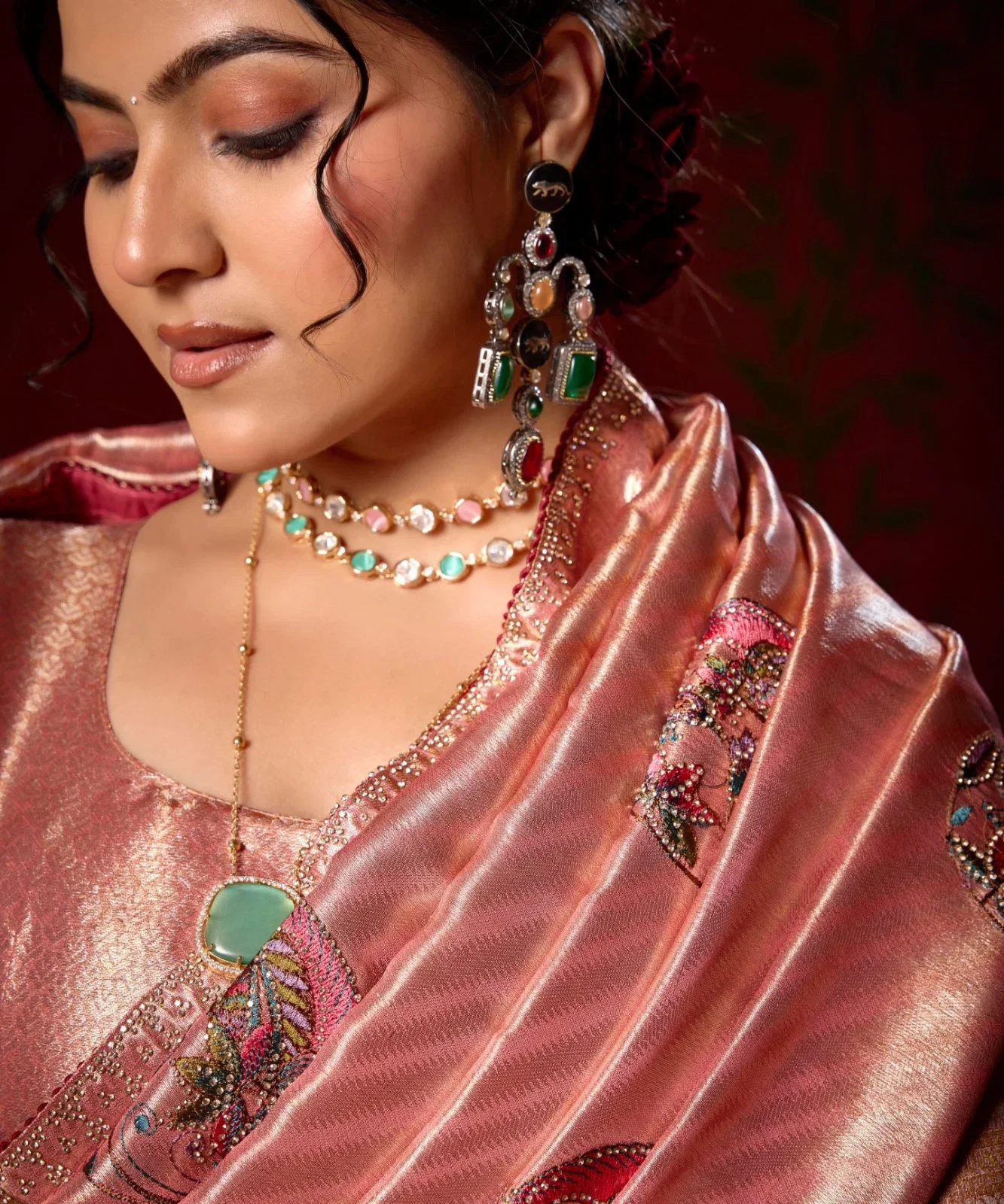 Lt Mango Vol 4 Top Dyed Weaving With Embroidered Saree Collection