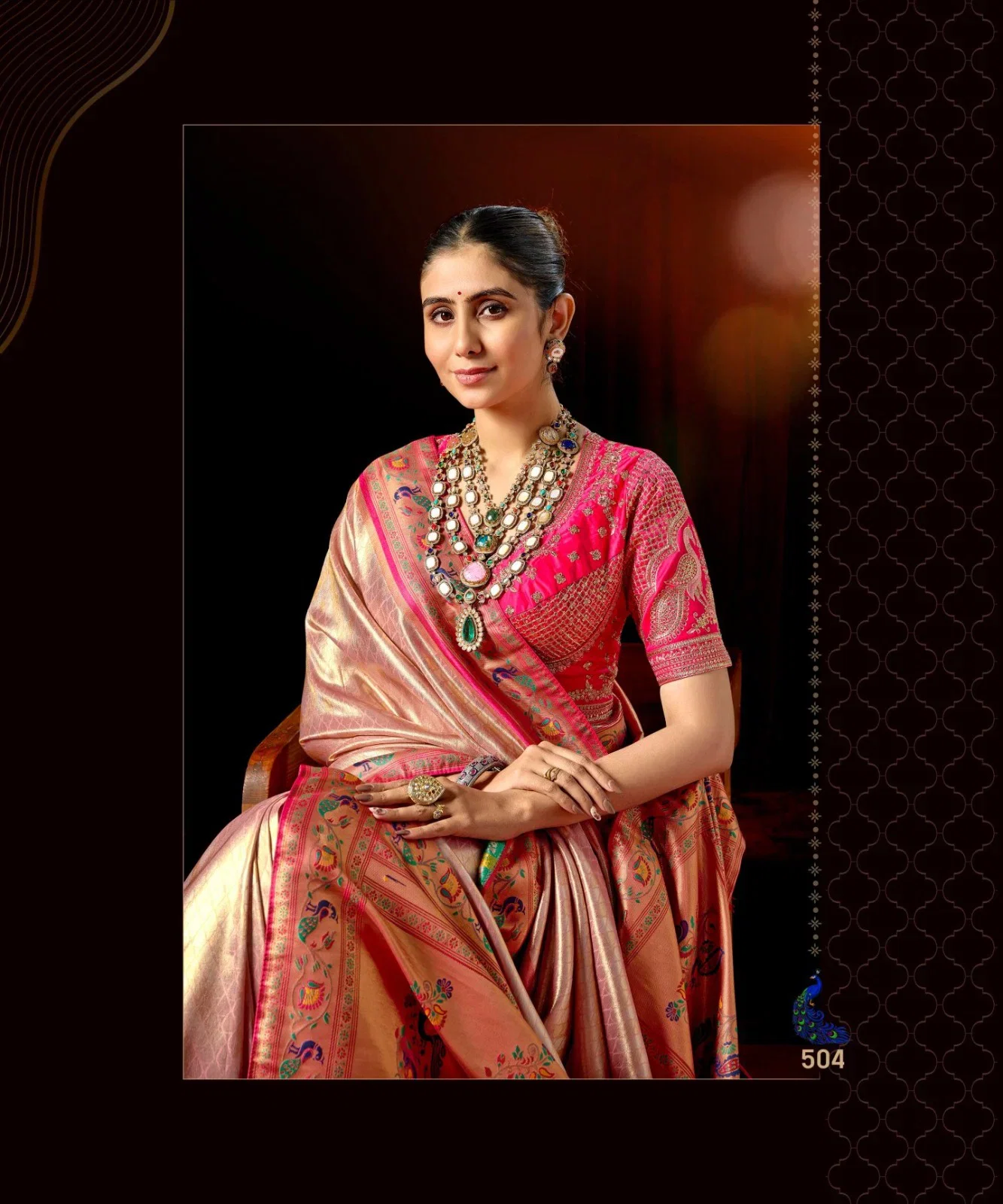 Lt Mango Vol 5 Top Dyed Weaving With Embroidered Saree Collection