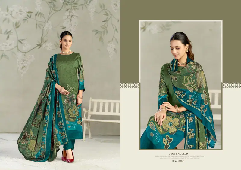 Radhika Azara Kayka 1222 A To D Jam Cotton Print Handwork Dress Material