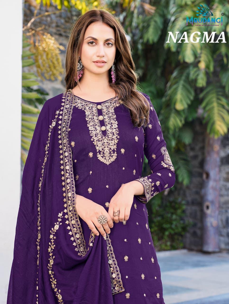 Mrudangi Nagma Chinon Embroidered Salwar Kameez