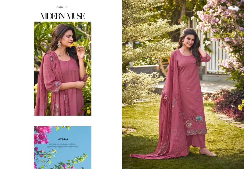Simar Glossy Aleena Cotton Embroidered Salwar Kameez
