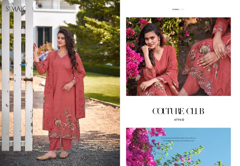 Simar Glossy Aleena Cotton Embroidered Salwar Kameez
