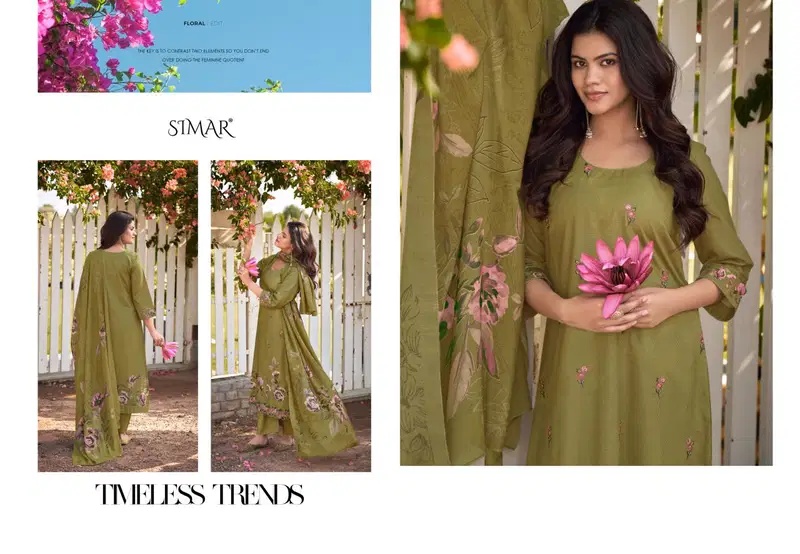 Simar Glossy Aleena Cotton Embroidered Salwar Kameez