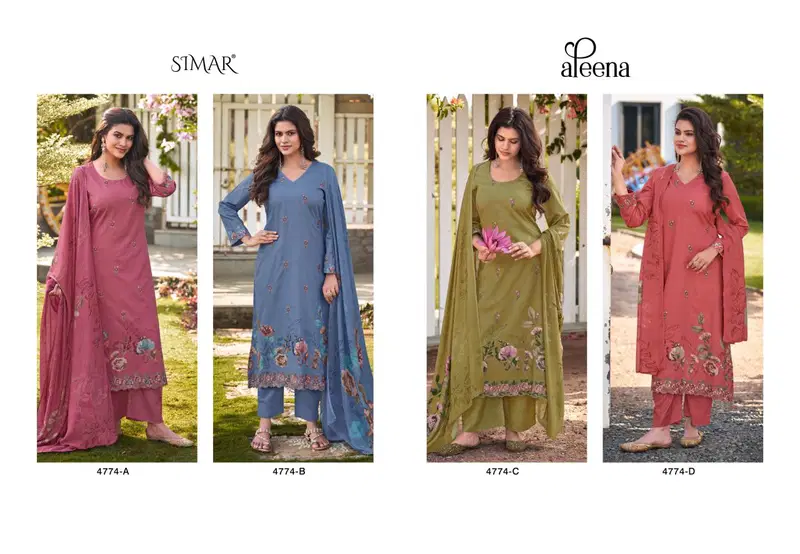 Simar Glossy Aleena Cotton Embroidered Salwar Kameez