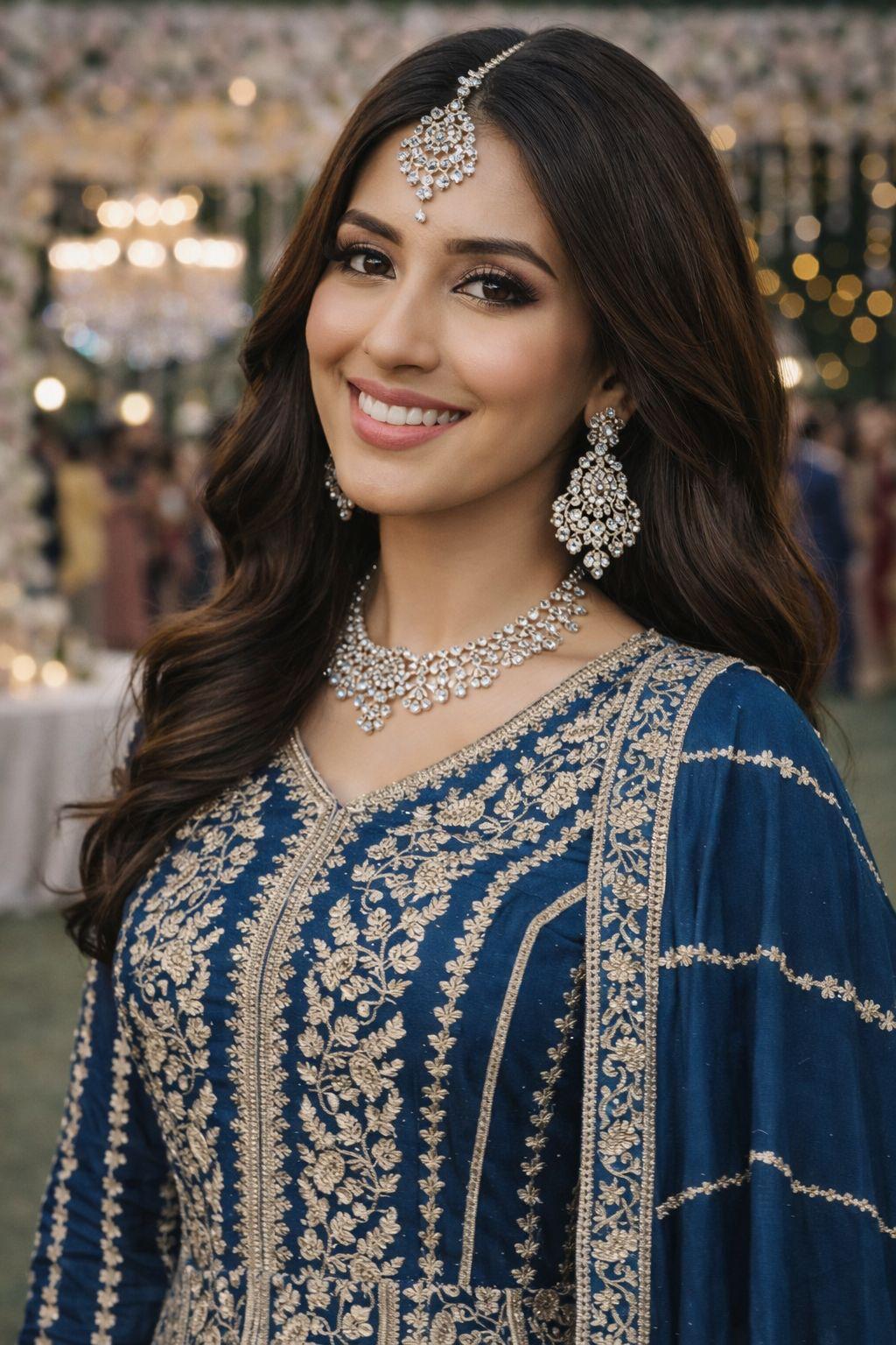 Mrudangi Maahi Chinon With Embroidered Gown With Dupatta