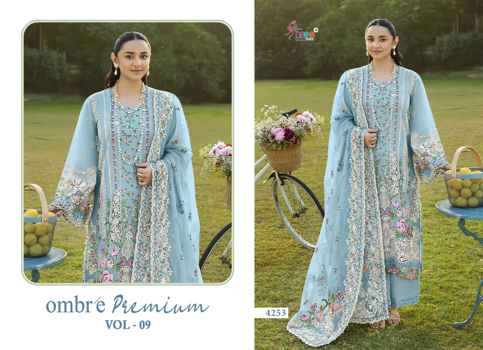Shree Ombre Premium Vol 9 Cotton Mal Dupatta Cotton Pakistani Salwar Kameez