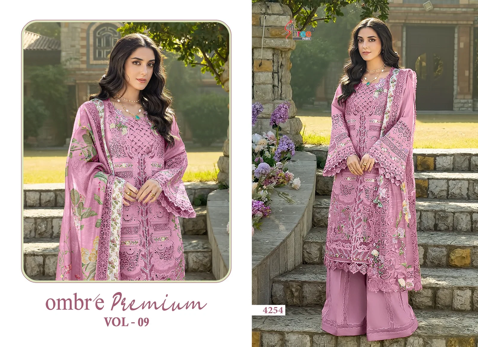 Shree Ombre Premium Vol 9 Cotton Mal Dupatta Cotton Pakistani Salwar Kameez