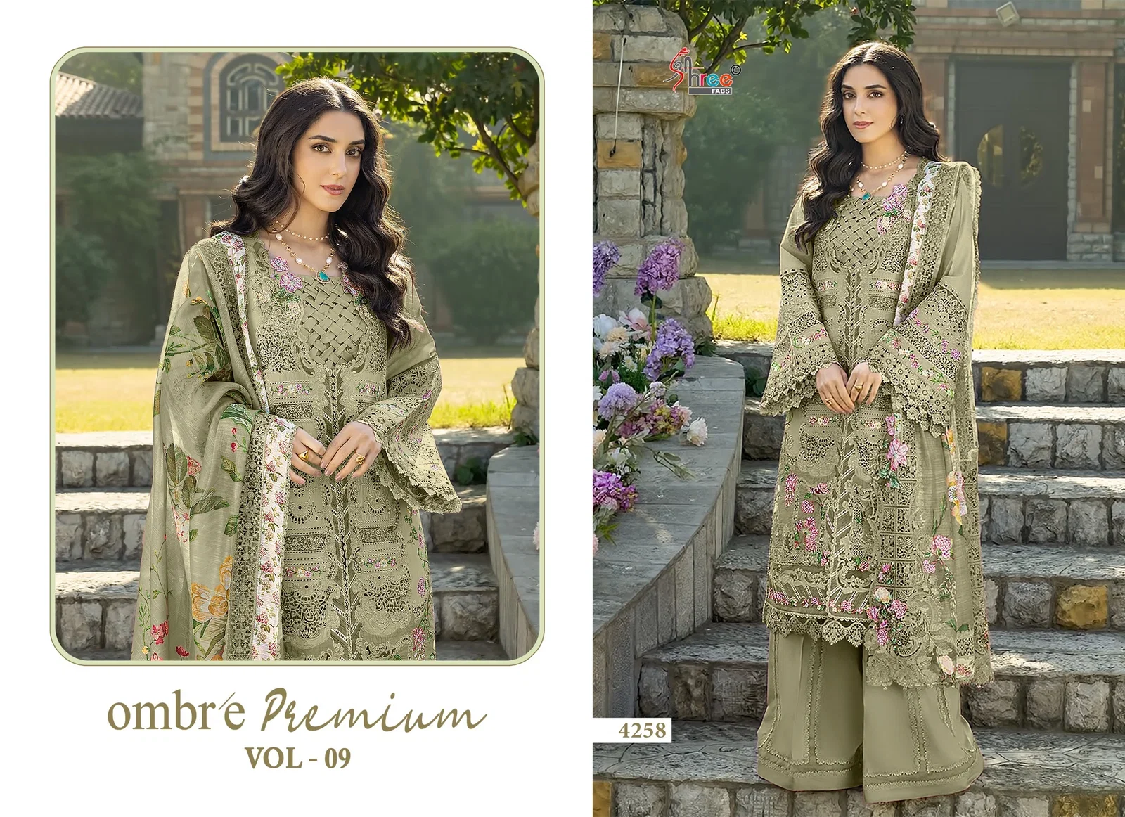 Shree Ombre Premium Vol 9 Cotton Mal Dupatta Cotton Pakistani Salwar Kameez