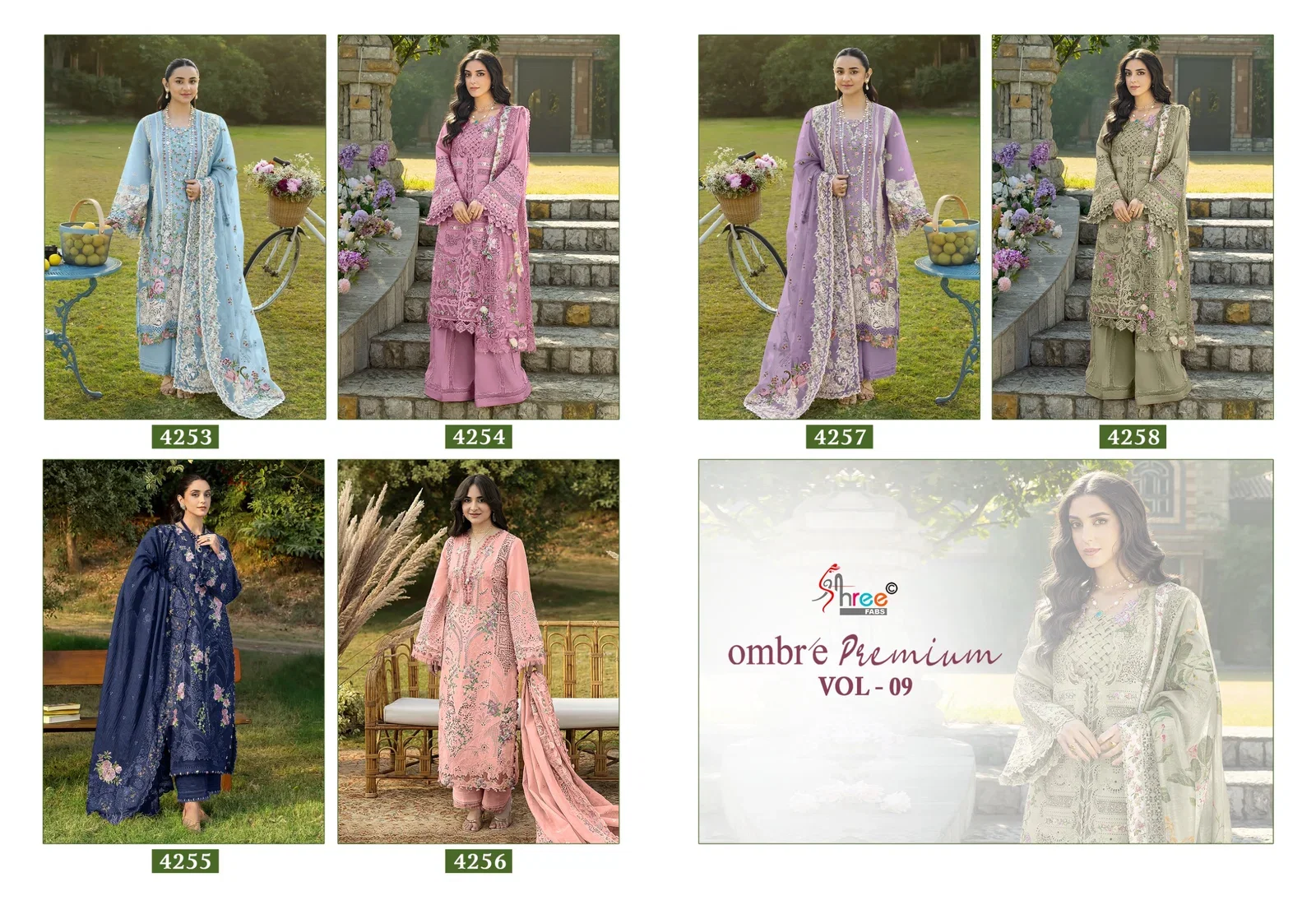 Shree Ombre Premium Vol 9 Cotton Mal Dupatta Cotton Pakistani Salwar Kameez
