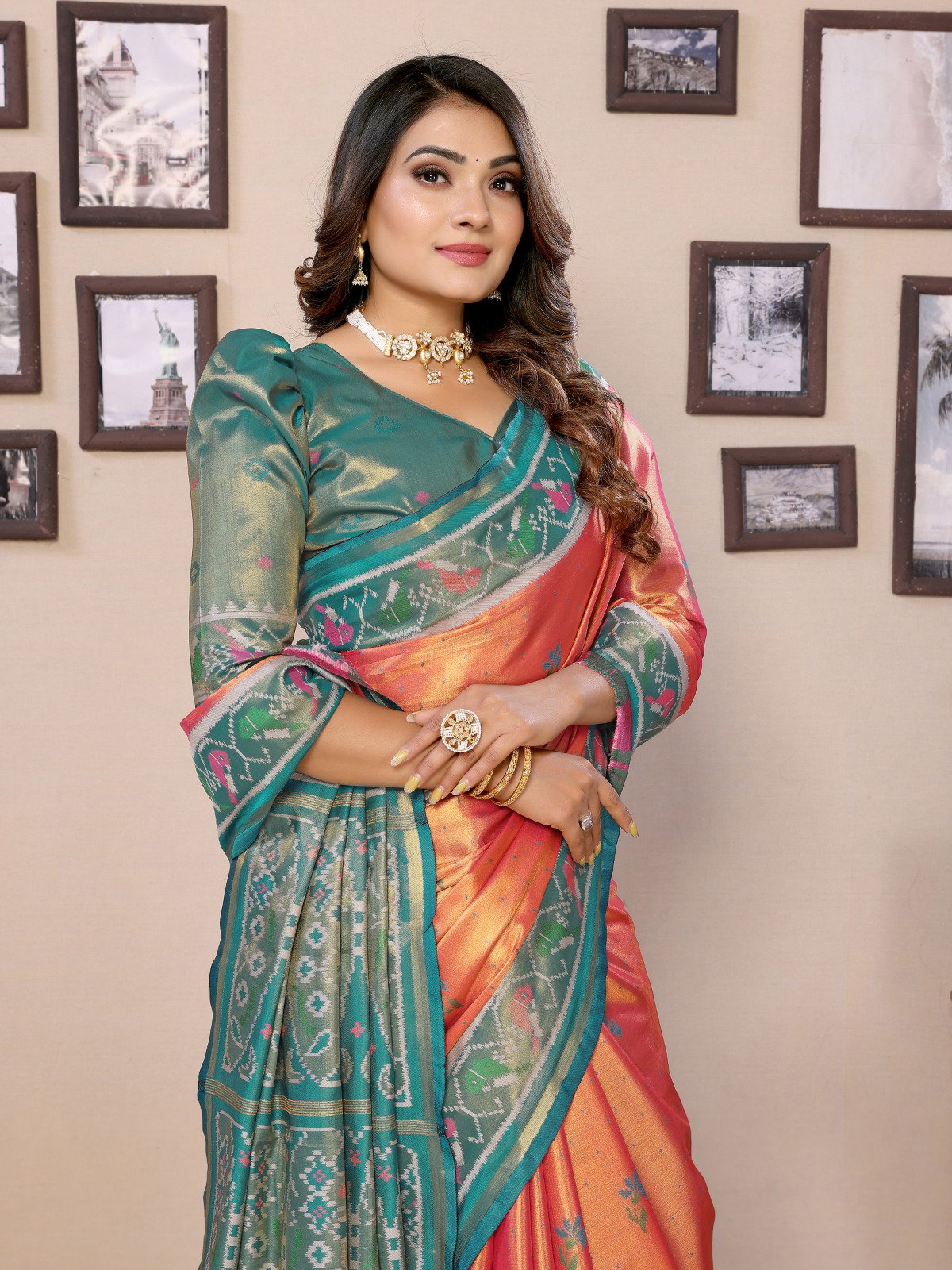 Lekha Vc Surekha Banarasi Tissue Silk All Over Weaving Buttie Saree