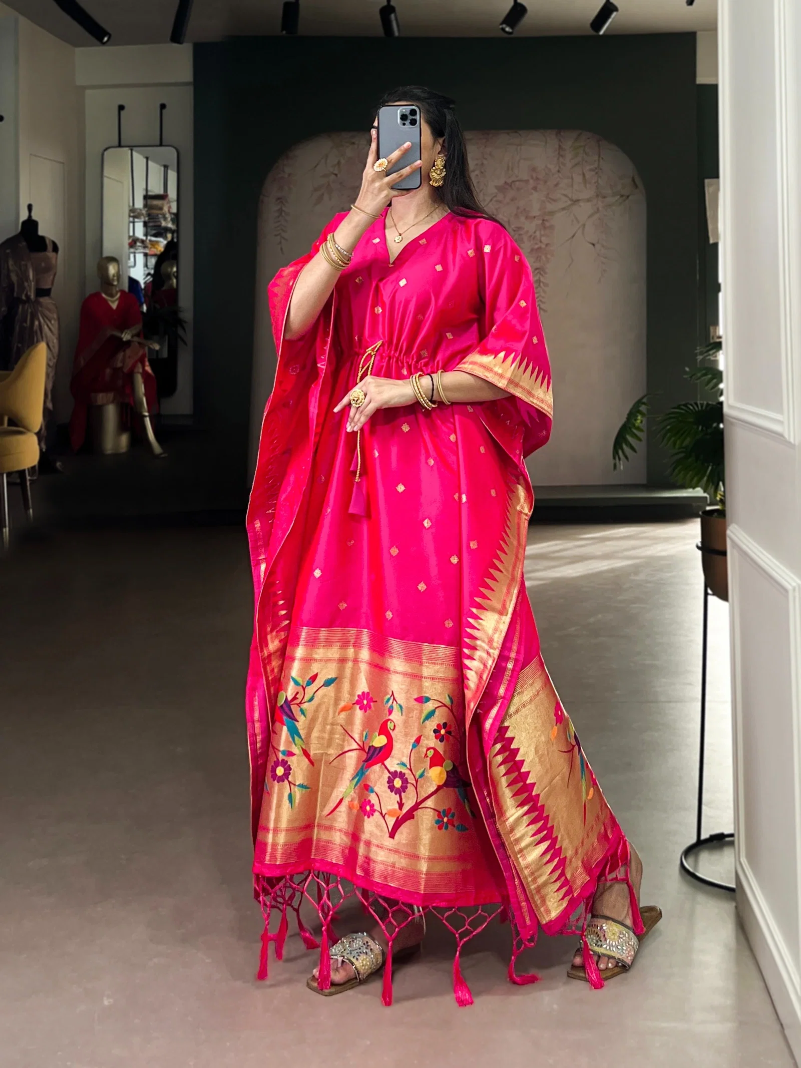 Lekha YF 3803 Jacquard Zari Weaving Kaftan Collection