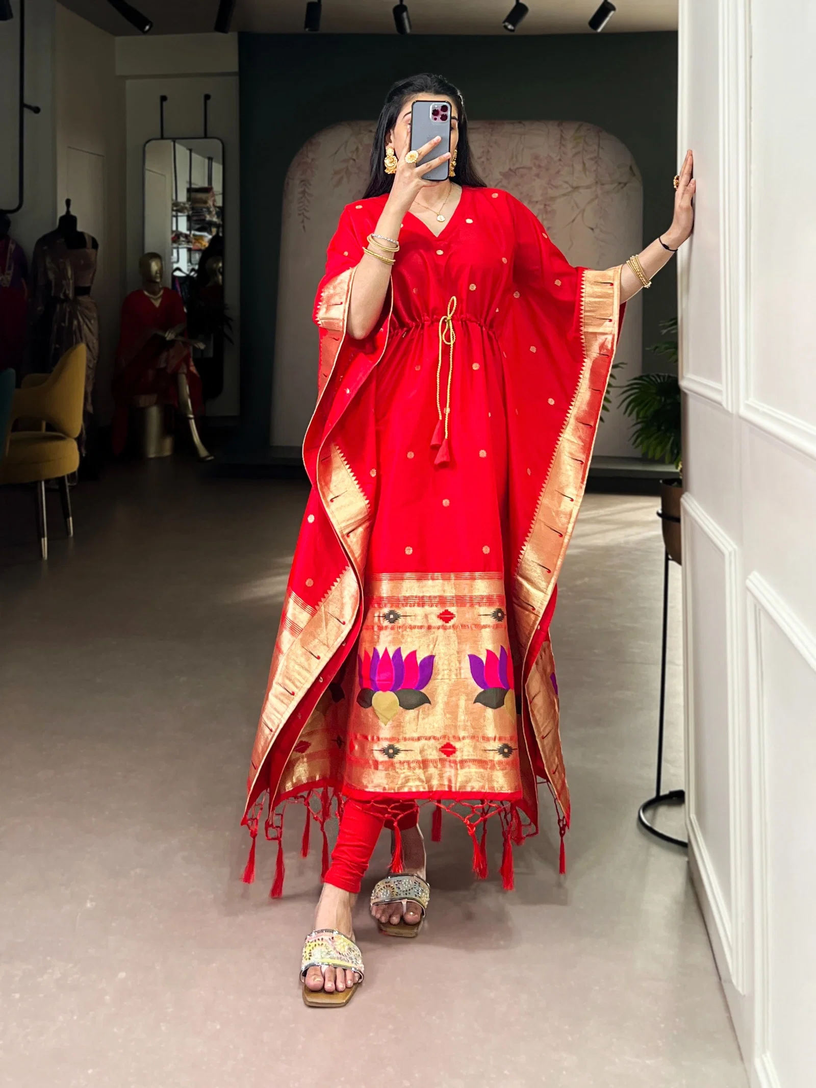 Lekha YF 3803 Jacquard Zari Weaving Kaftan Collection