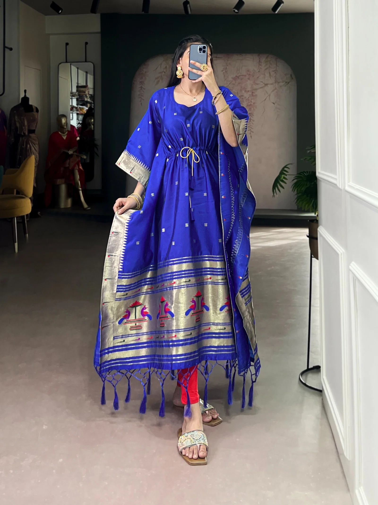 Lekha YF 3803 Jacquard Zari Weaving Kaftan Collection