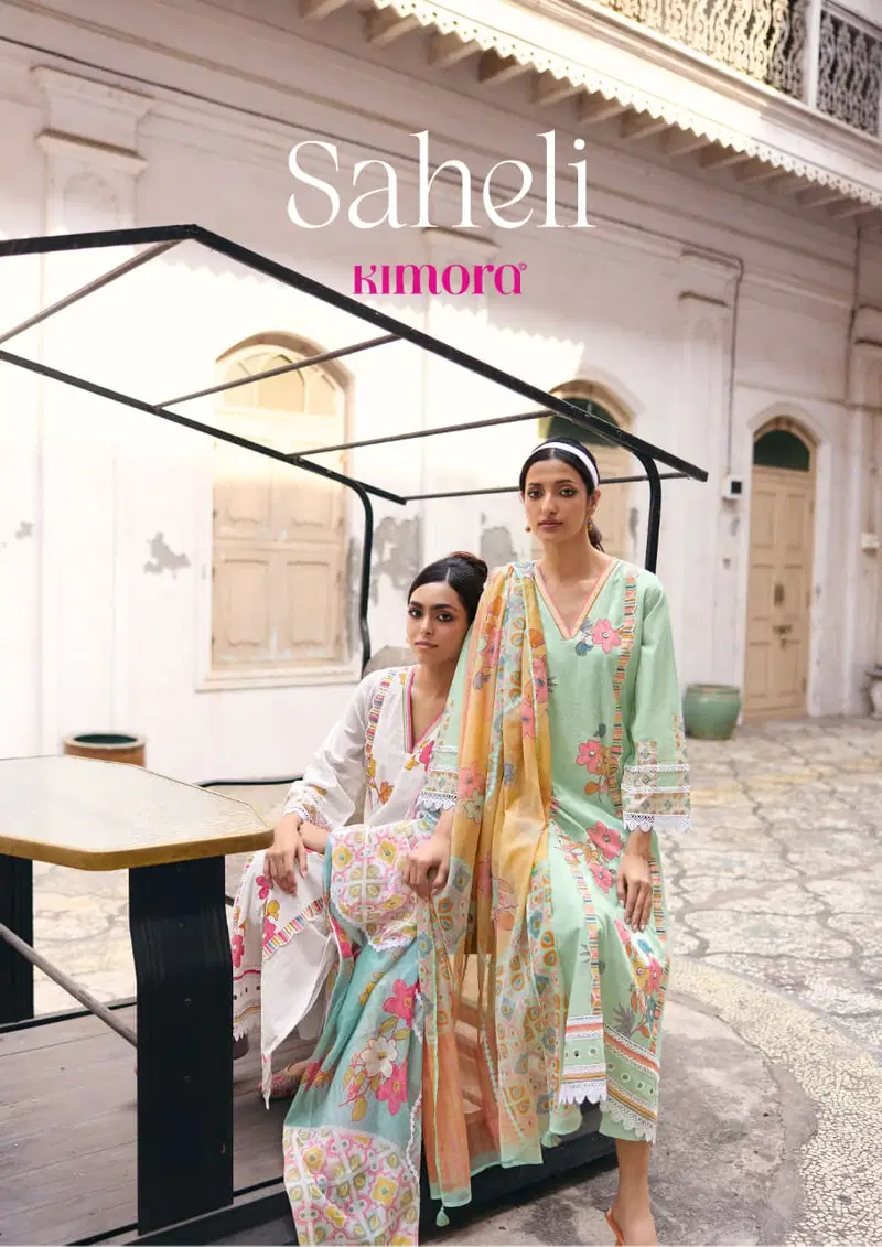 Kimora Saheli Vol 78 Lawn Cotton With Embroidered Salwar Kameez