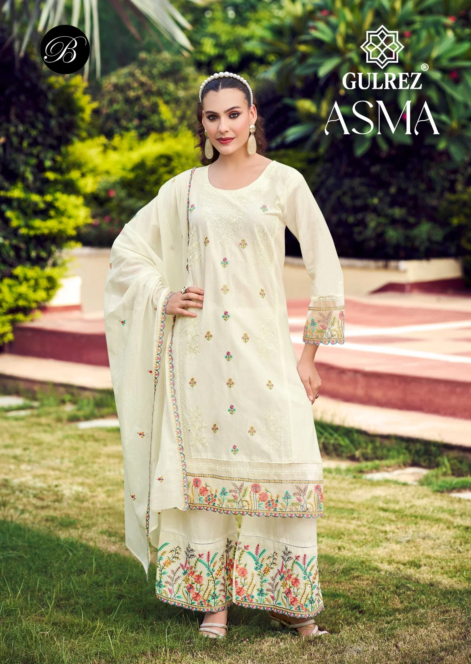 Belliza Gulrez Asma Cotton Embroidered Readymade Dress 