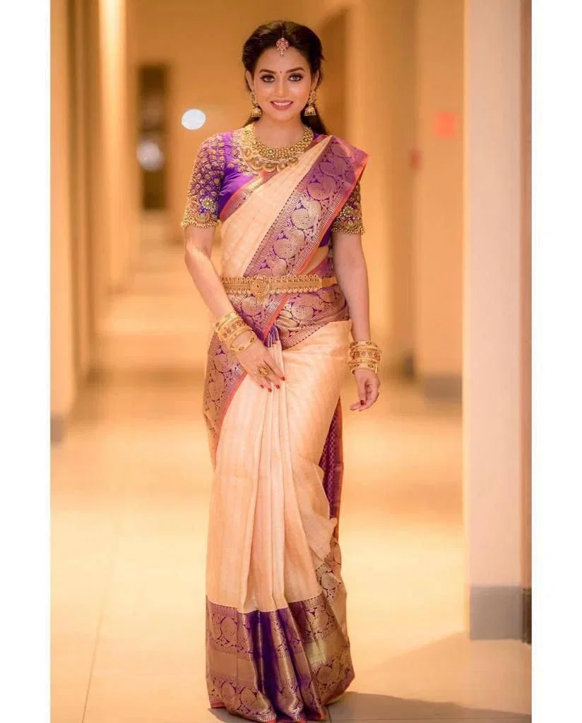 Soft Silk 3091 Lichi Silk Jacquard Work Saree Collection