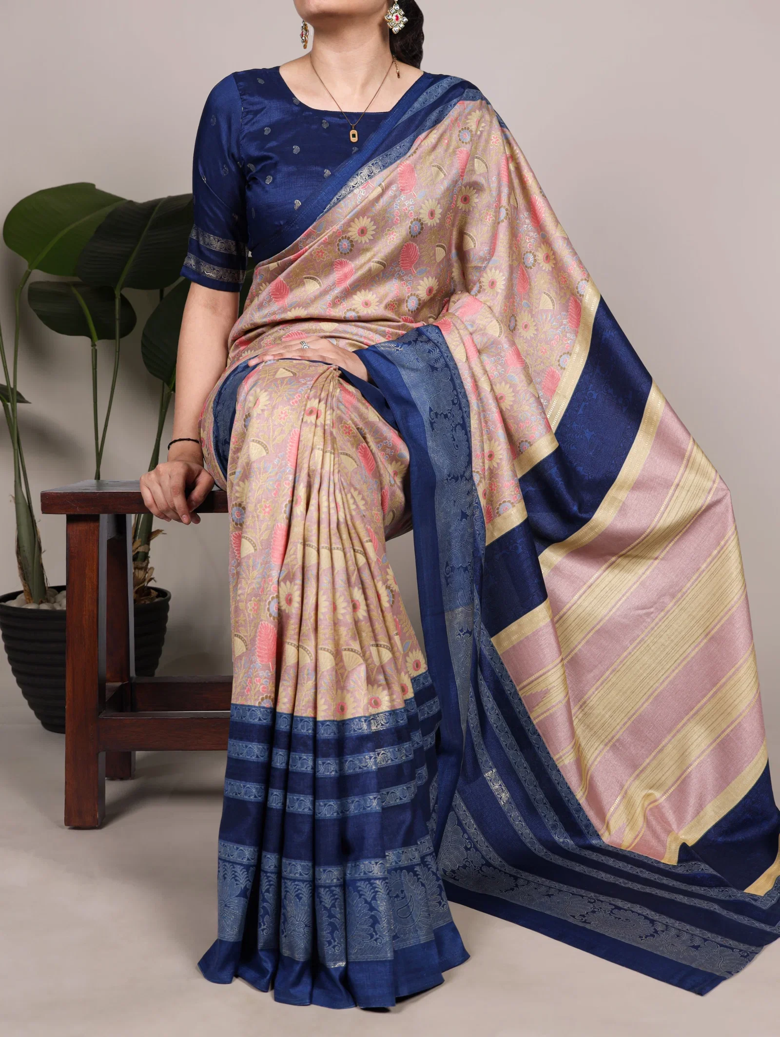 Lekha YF 7302 Tasar Silk Floral Printed Saree Collection