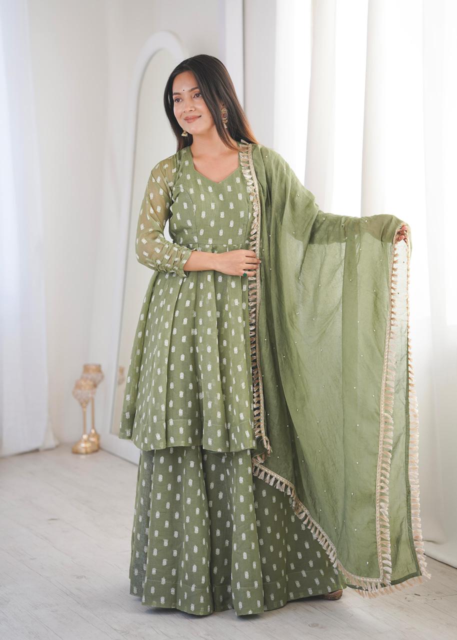 NCO 162 Heavy Crunchy Silk Fully Stitched And Ready to Wear