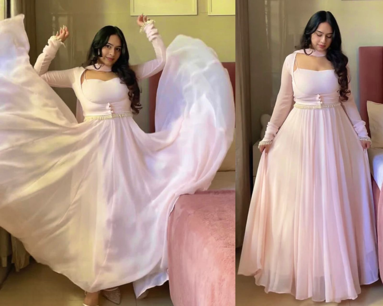Lekha Sur NF 1281 pure Faux Georgette With Fancy Less Maxi Anarkali Suit 