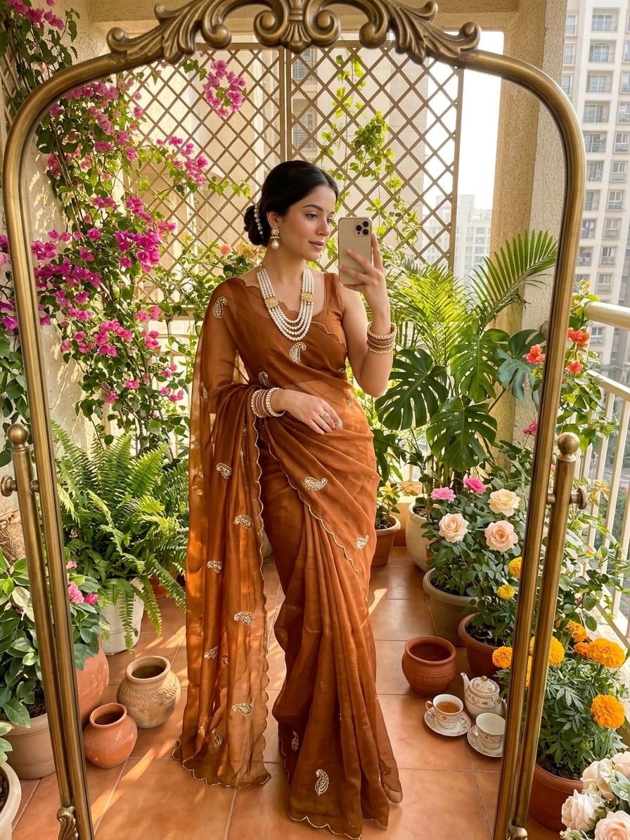Lekha Sur Jasmine Very Soft And Elegant Rich Look Rangoli Sartin Saree