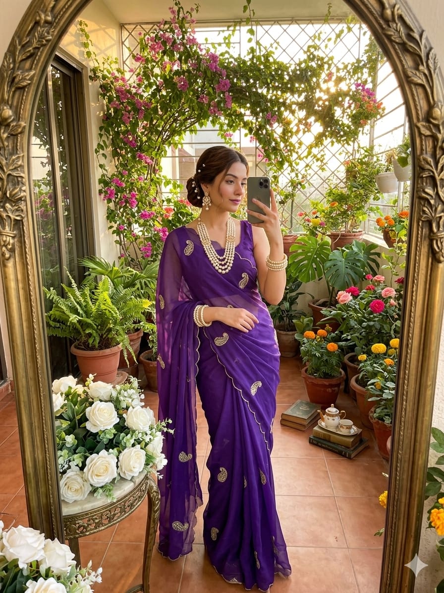 Lekha Sur Jasmine Very Soft And Elegant Rich Look Rangoli Sartin Saree