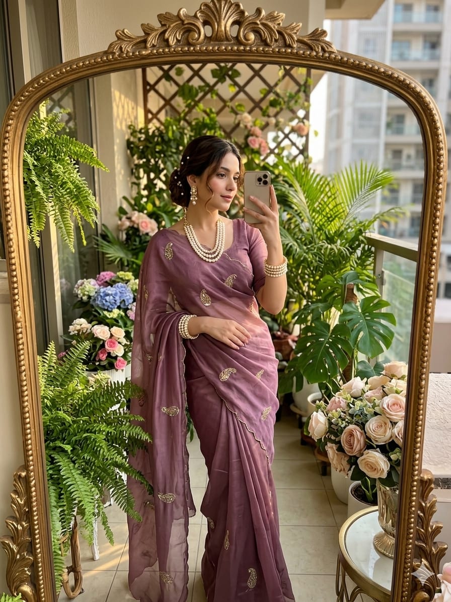Lekha Sur Jasmine Very Soft And Elegant Rich Look Rangoli Sartin Saree