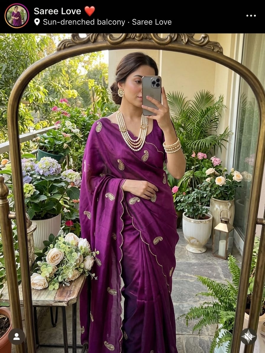 Lekha Sur Jasmine Very Soft And Elegant Rich Look Rangoli Sartin Saree