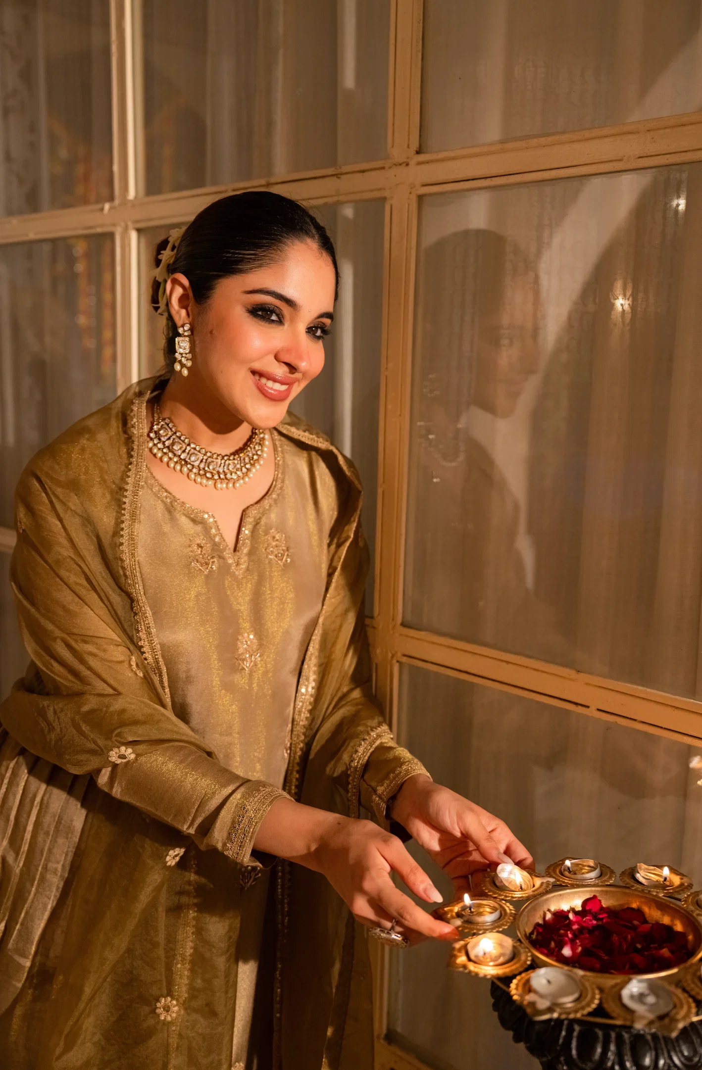 Mukti 99 Shimmer Chanderi Silk Kurti And Bottom Dupatta