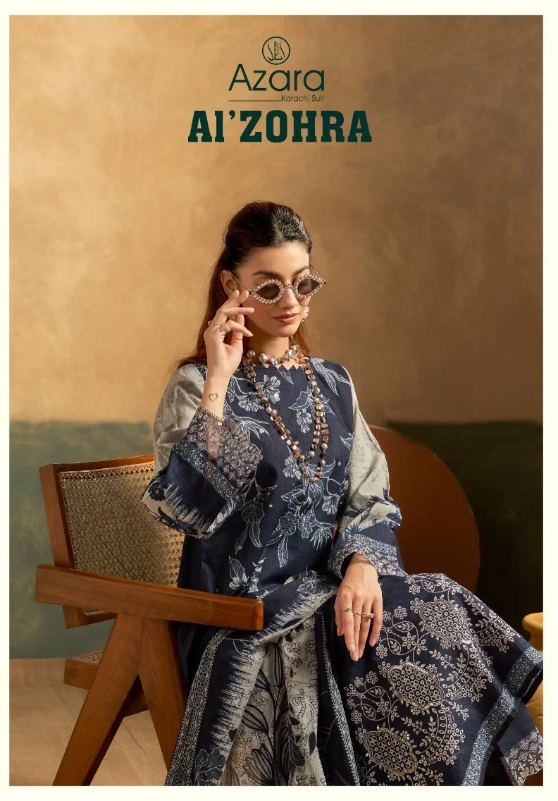 Radhika Azara Al Zohra Lawn Embroidered Dress Material