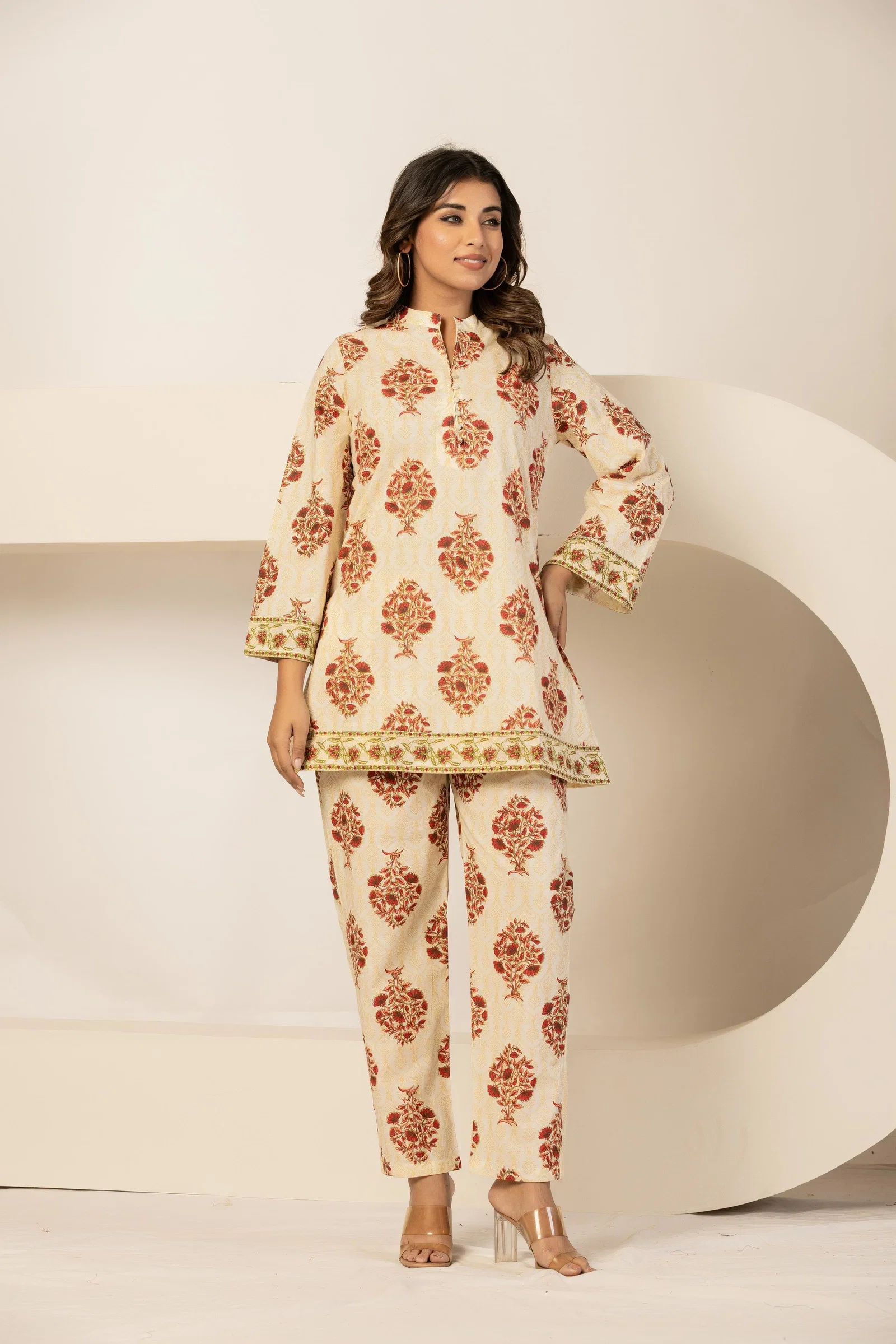 Naisha K 874 Pure Cotton Printed Co Ord Set Collection