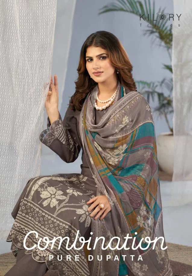 Kilory Combination Lawn Cotton Digital Foil Printed Salwar Kameez