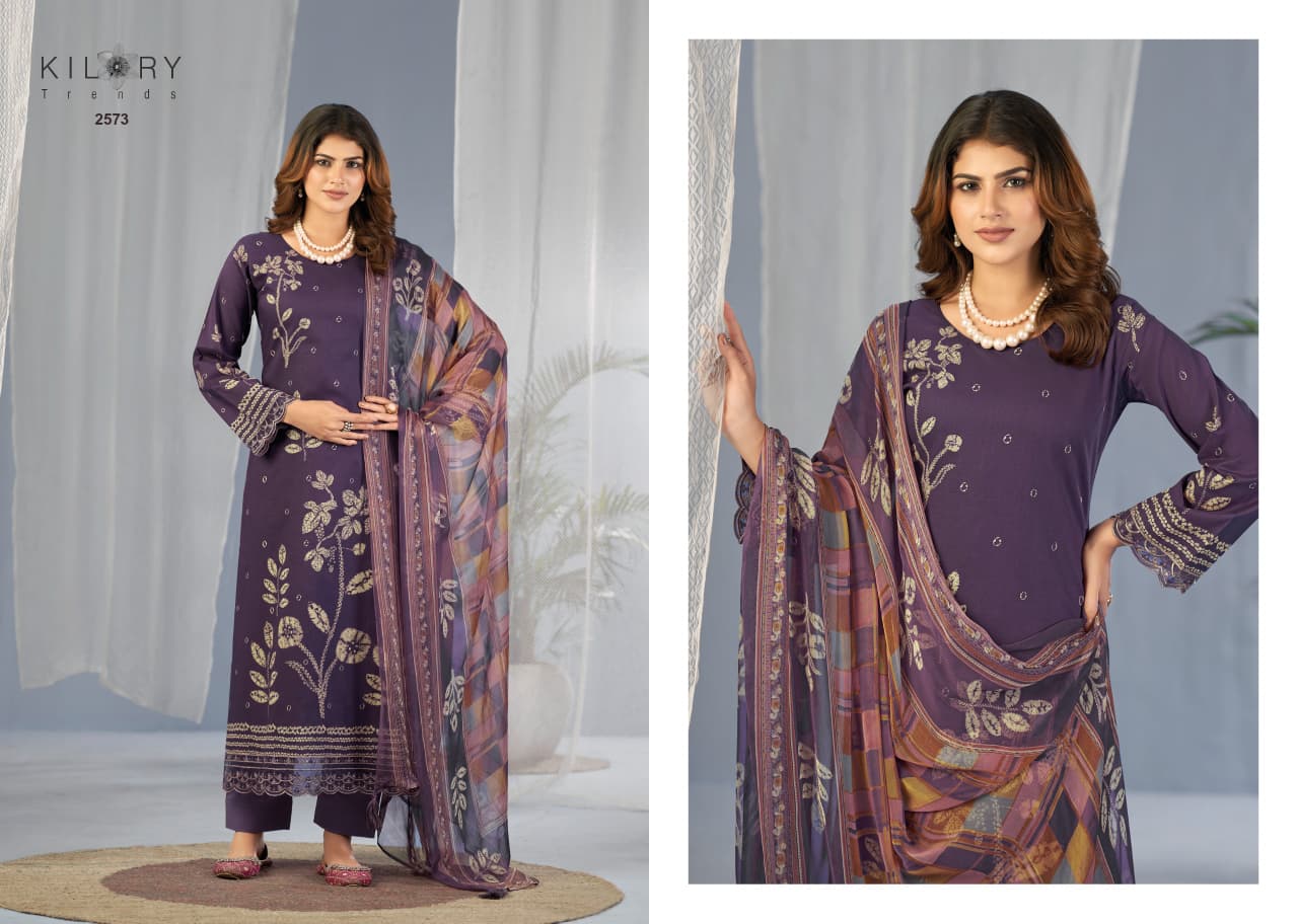Kilory Combination Lawn Cotton Digital Foil Printed Salwar Kameez