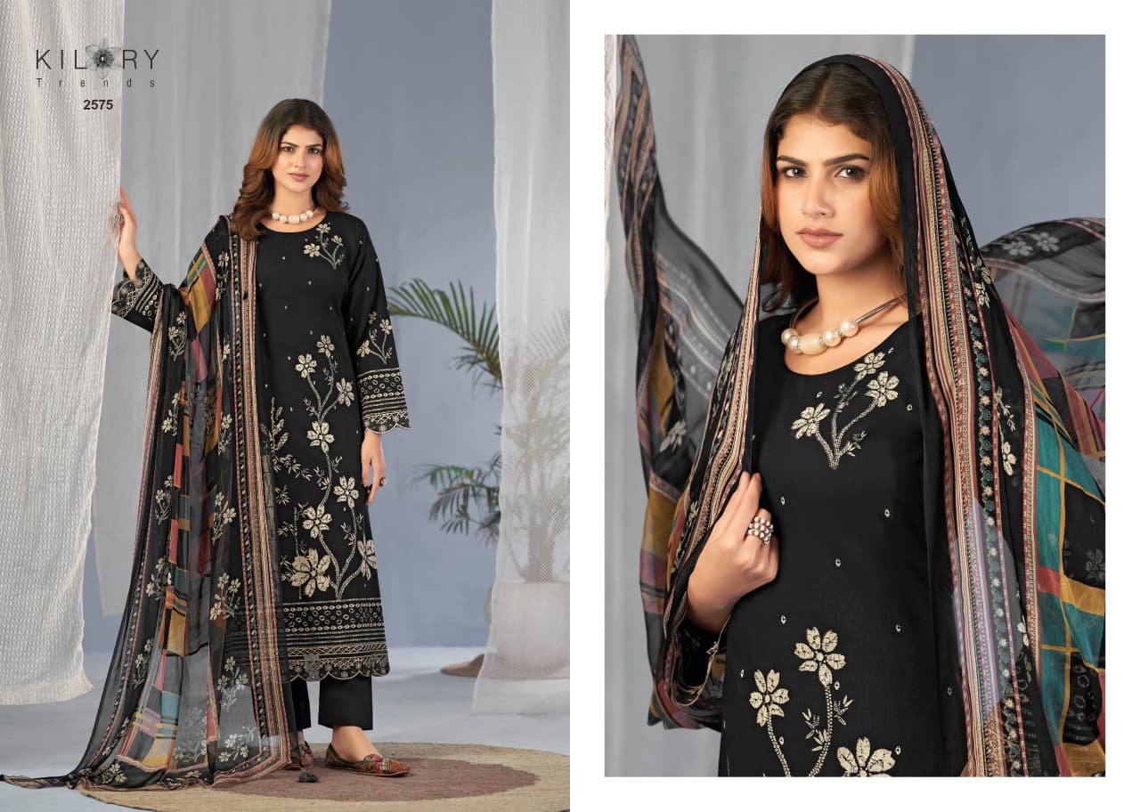 Kilory Combination Lawn Cotton Digital Foil Printed Salwar Kameez