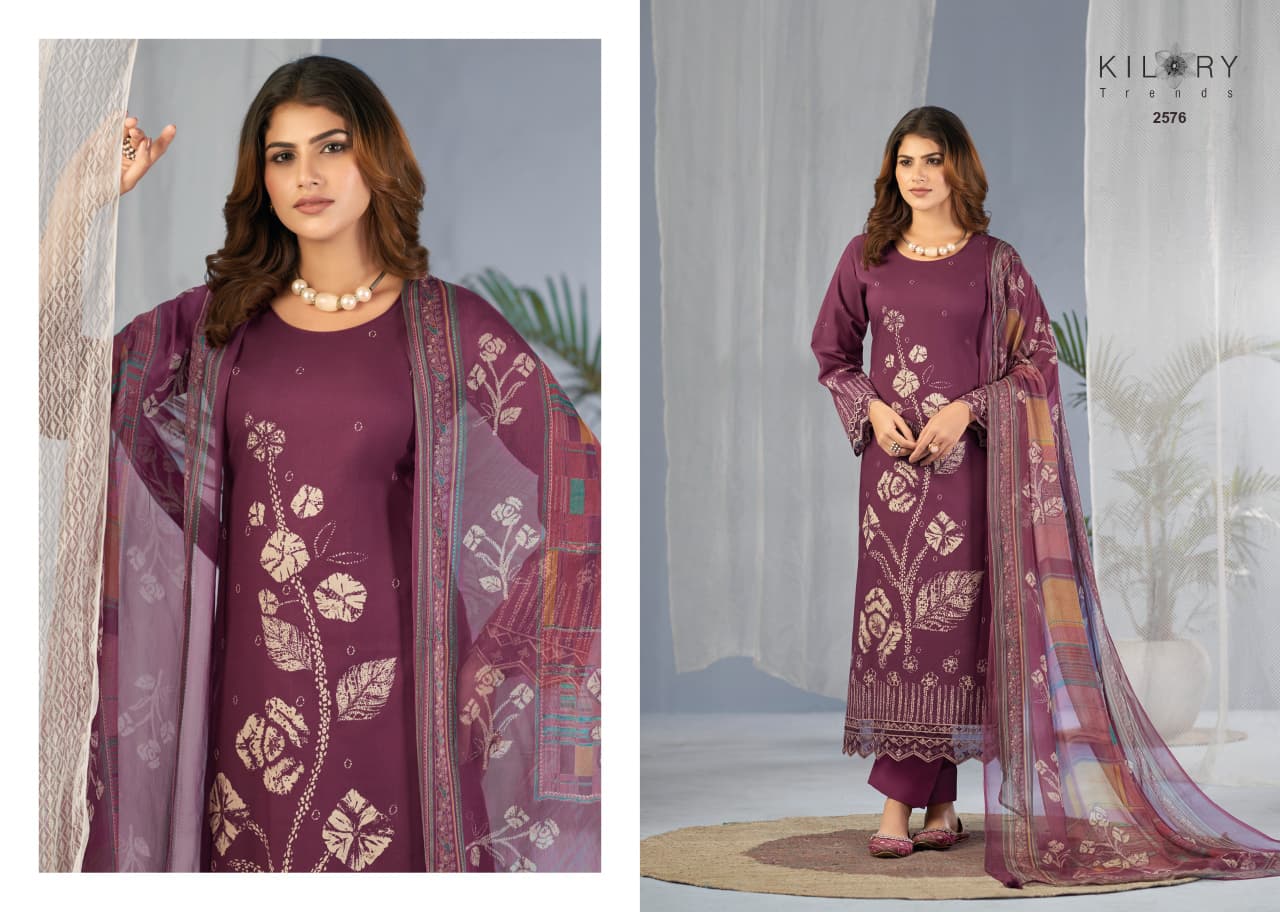 Kilory Combination Lawn Cotton Digital Foil Printed Salwar Kameez