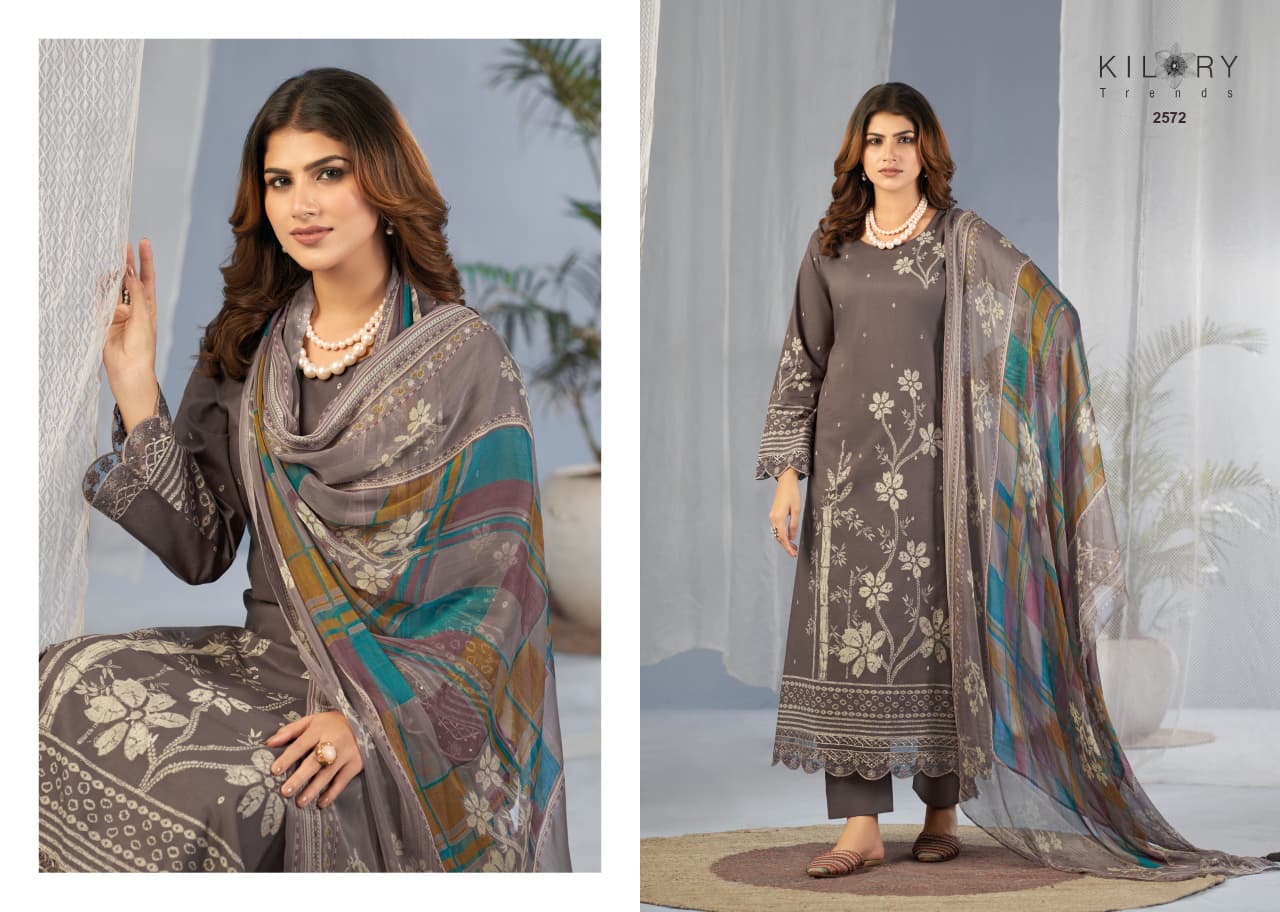 Kilory Combination Lawn Cotton Digital Foil Printed Salwar Kameez