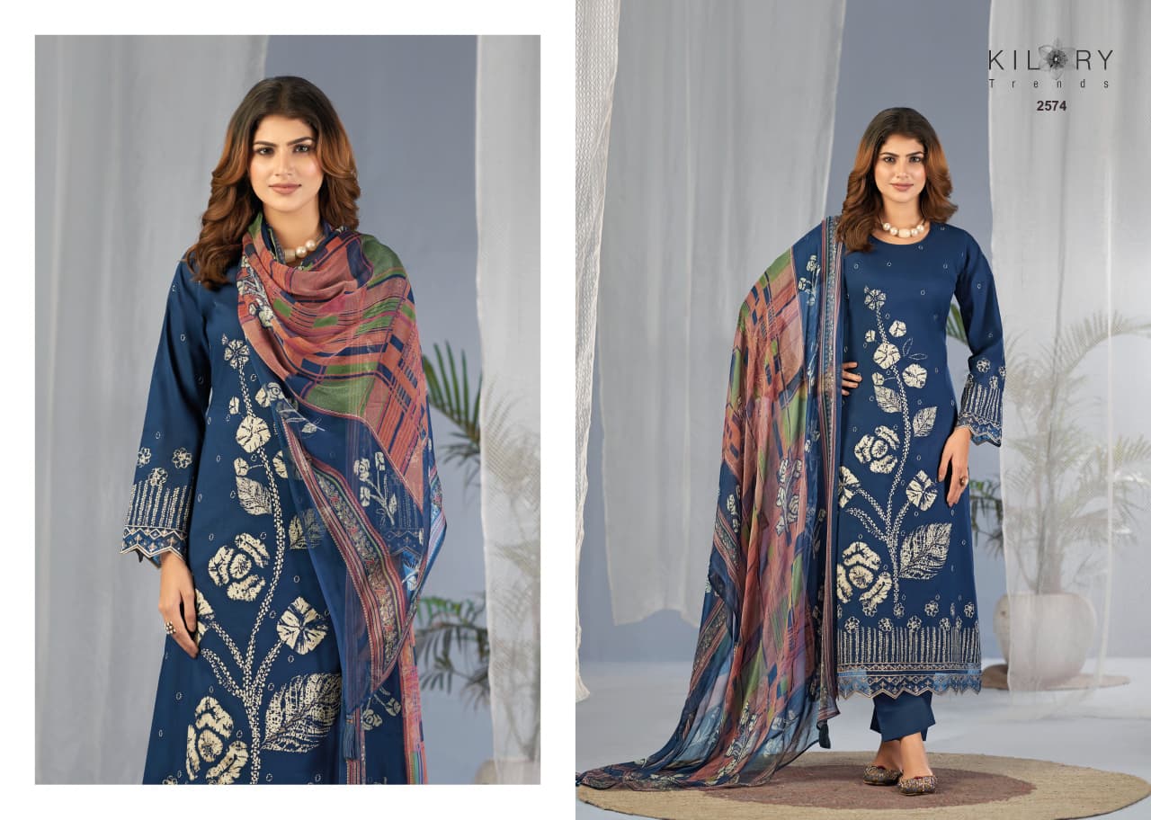 Kilory Combination Lawn Cotton Digital Foil Printed Salwar Kameez