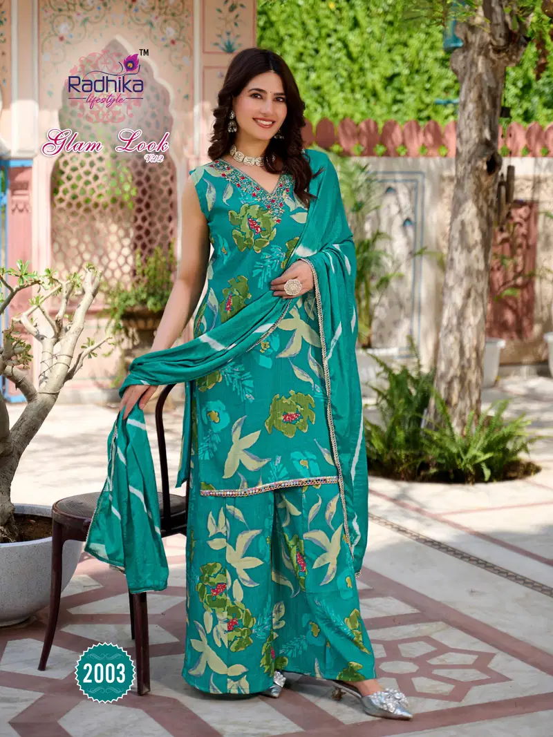 Radhika Glam Look Vol 2 Milano Silk Kurti With Bottom Dupatta